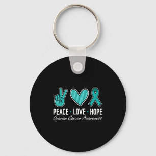 Eierstokkanker Bewustzijn Peace Love Hope I Draag Sleutelhanger