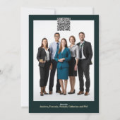 Eierstokkanker blauwgroen kerstboom DIY-bericht Feestdagenkaart (Achterkant)