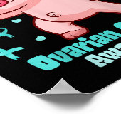 Eierstokkanker Grappig Dabbing Varken Warrior Poster (Hoek)