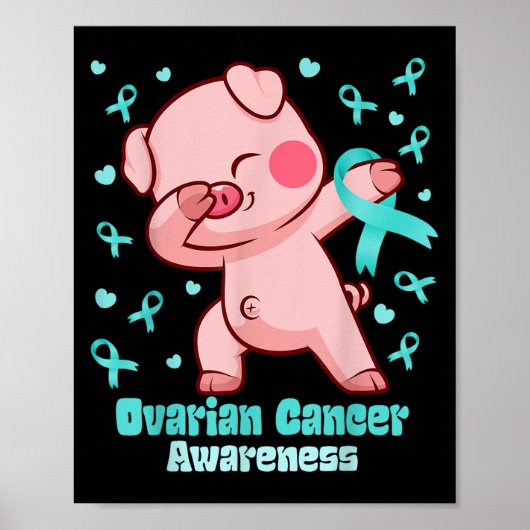 Eierstokkanker Grappig Dabbing Varken Warrior Poster (Voorkant)
