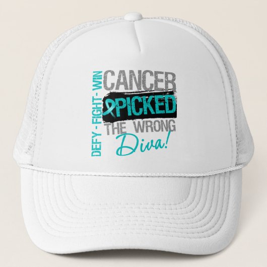 Eierstokkanker Heeft De Verkeerde Diva Gekozen Trucker Pet (Voorkant)