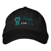 Eierstokkanker Hope Love Cure Geborduurde Pet (Voorkant)