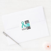 Eierstokkanker Hope Love Cure Ribbon Ronde Sticker (Envelop)