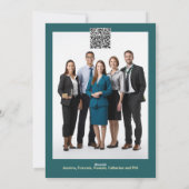 Eierstokkanker kerstboom blauwgroen lint oncologie feestdagenkaart (Achterkant)