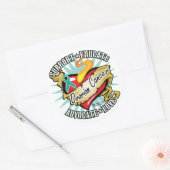 Eierstokkanker klassiek hart ronde sticker (Envelop)