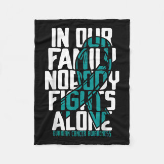 Eierstokkanker ondersteunende T-shirt familie eier Fleece Deken