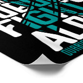 Eierstokkanker ondersteunende T-shirt familie eier Poster (Hoek)