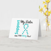 Eierstokkanker ondersteunt zuster met heel mijn ha kaart (Gele Bloem)