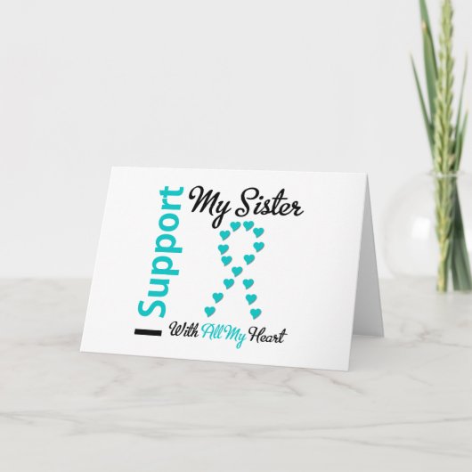 Eierstokkanker ondersteunt zuster met heel mijn ha kaart (Voorkant)