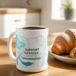 Eierstokkankerbewustzijn Koffiemok