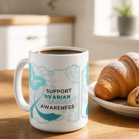 Eierstokkankerbewustzijn Koffiemok