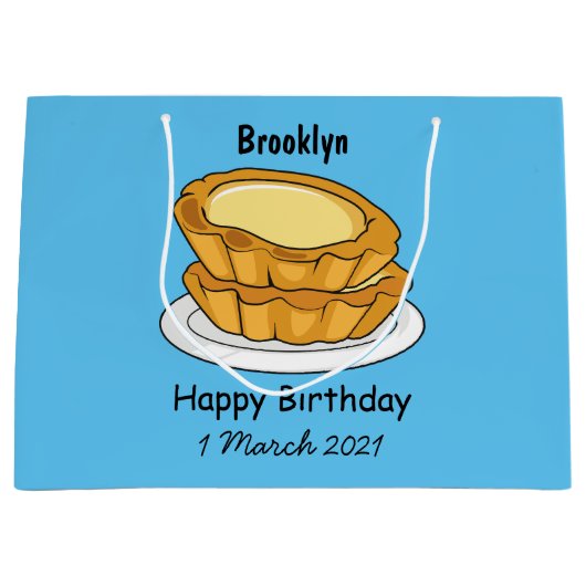 Eiertaart cartoon illustratie groot cadeauzakje (Voorkant)