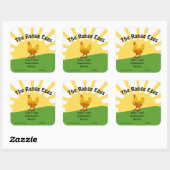 Eiervak Label-vrije uitloop aanpassen Vierkante Sticker (Vel)