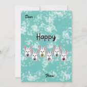 Eiervormige paaskonijnen (Achterkant)