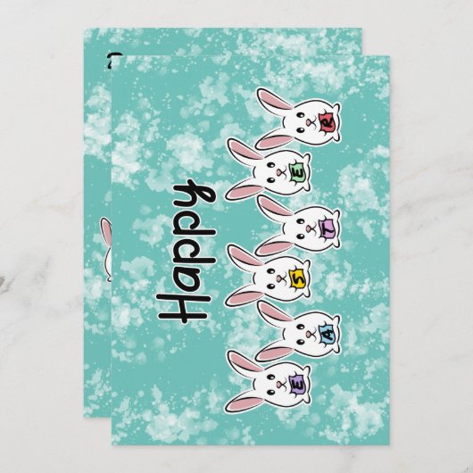 Eiervormige paaskonijnen (Voorkant / Achterkant)