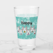 Eiervormige paaskonijnen glas (Voorkant)