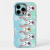 Eiervormige paaskonijnen iPhone hoesje (Achterkant)