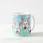 Eiervormige paaskonijnen koffiemok (Voorkant rechts)