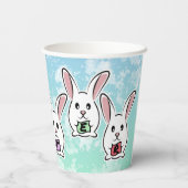 Eiervormige paaskonijnen papieren bekers (Achterkant)