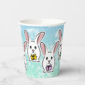 Eiervormige paaskonijnen papieren bekers (Links)