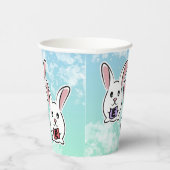 Eiervormige paaskonijnen papieren bekers (Rechts)