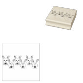 Eiervormige paaskonijnen rubberstempel (Gestempeld)