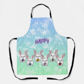 Eiervormige paaskonijnen schort (Voorkant)