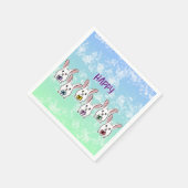 Eiervormige paaskonijnen servet (Hoek)