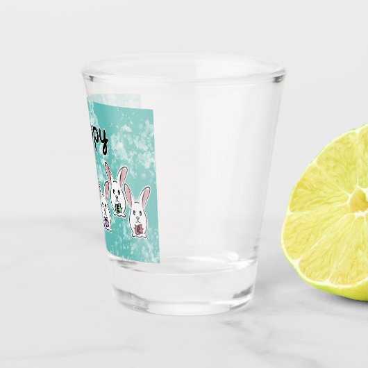 Eiervormige paaskonijnen shot glas (Rechts)