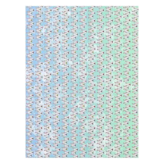 Eiervormige paaskonijnen tafelkleed (Voorkant)