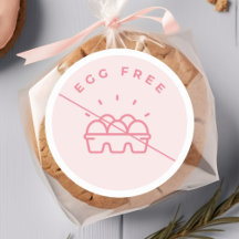 Eiervrije allergie Alert Sticker