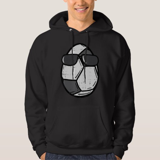 Eierzondbril voor Footballs Mannen voor paassport Hoodie (Voorkant)