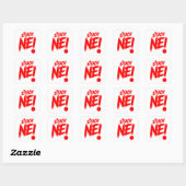Eifach nei vierkante sticker (Vel)