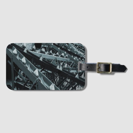 Eifel-toren Paris Steel en sky Bagagelabel (Voorkant (horizontaal))