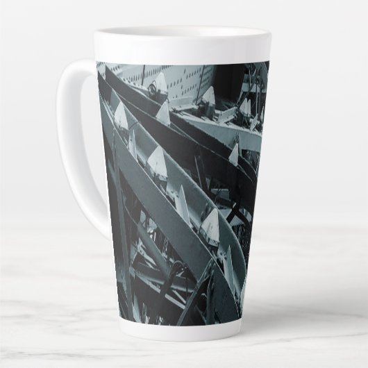 Eifel-toren Paris Steel en sky Latte Mok (Linkerhoek)