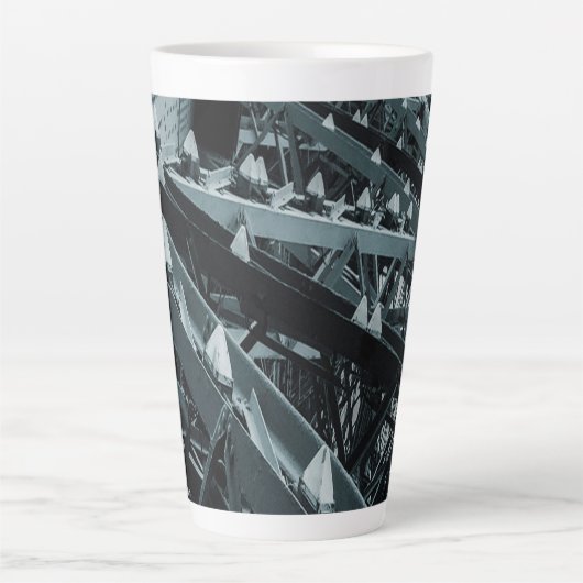 Eifel-toren Paris Steel en sky Latte Mok (Voorkant)