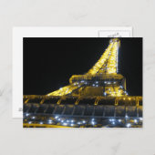 Eifel Tower bij nacht Briefkaart (Voorkant / Achterkant)