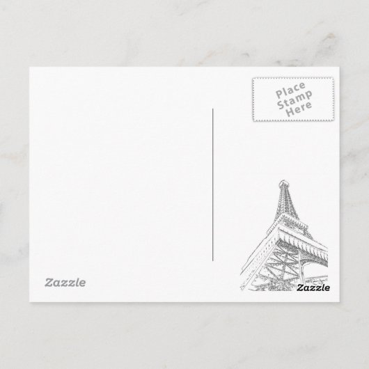 Eifel Tower Briefkaart (Achterkant)