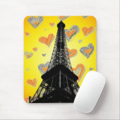 Eifel Tower Hearts Mousepad Muismat (Met muis)
