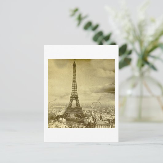  Eifel Tower Paris Frankrijk 1889 Briefkaart (Staand voorkant)