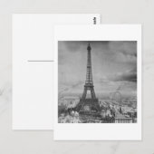  Eifel Tower Paris Frankrijk 1889 Briefkaart (Voorkant / Achterkant)