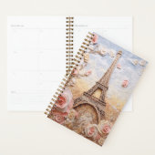 Eifel Tower Paris Frankrijk Roze Bloemen Planner (Display)