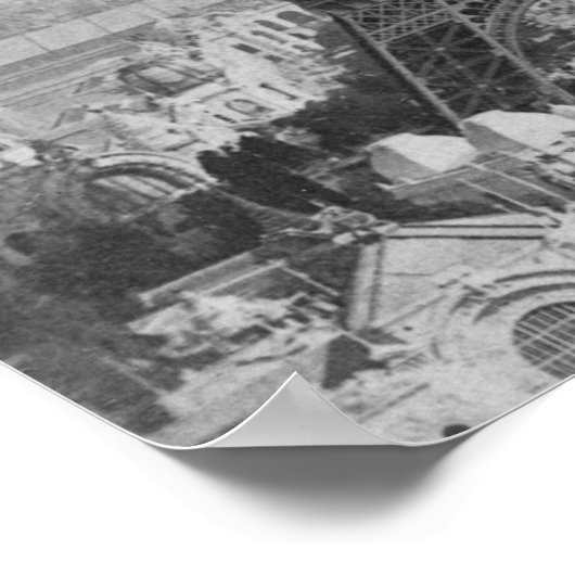  Eifel Tower Paris Frankrijk Stereoview 1889 Poster (Hoek)