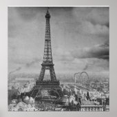  Eifel Tower Paris Frankrijk Stereoview 1889 Poster (Voorkant)