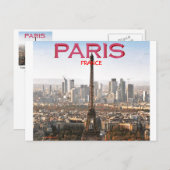 EIFEL TOWER PARIS, FRANKRIJK (TOSIN GBADAMOSI) BRIEFKAART (Voorkant / Achterkant)