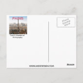 EIFEL TOWER PARIS, FRANKRIJK (TOSIN GBADAMOSI) BRIEFKAART (Achterkant)