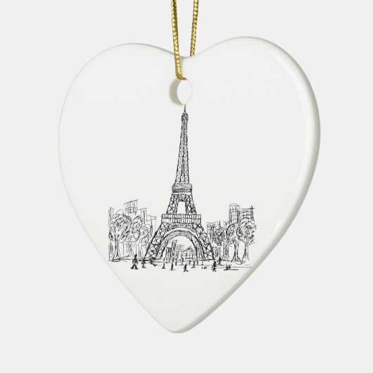 Eifel Tower Paris Keramisch Ornament (Links)