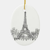 Eifel Tower Paris Keramisch Ornament (Voorkant)