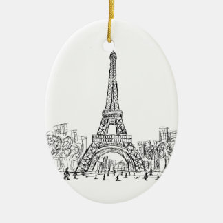 Eifel Tower Paris Keramisch Ornament