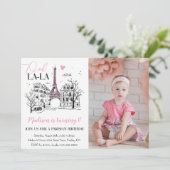 Eifel Tower Paris Parisian Any Age Foto Birthday Kaart (Staand voorkant)